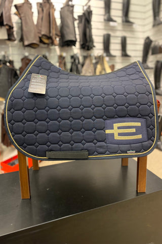 Octagon Saddle Pad E-Logo E20 S006 P112 Grey Black/White/Crystal