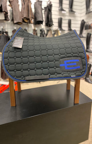 Octagon Saddle Pad E-Logo E20 S006 P112 Grey Black/White/Crystal