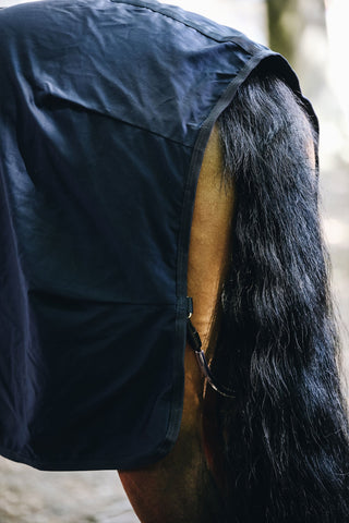 Couverture en coton Navy