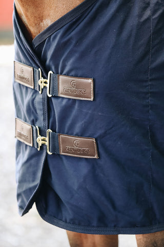 Couverture en coton Navy