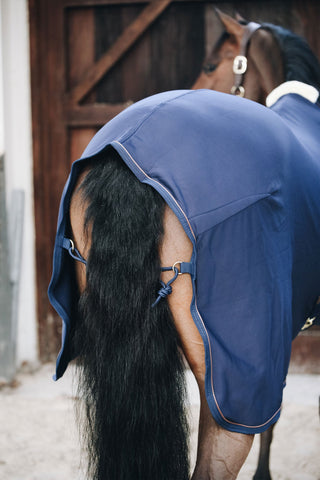 Cooler Fleece Abschwitzdecke Navy