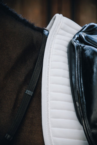 Pearls Dressage Saddle Pad Brown