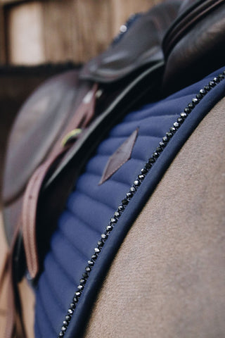 Pearls Dressage Saddle Pad Brown