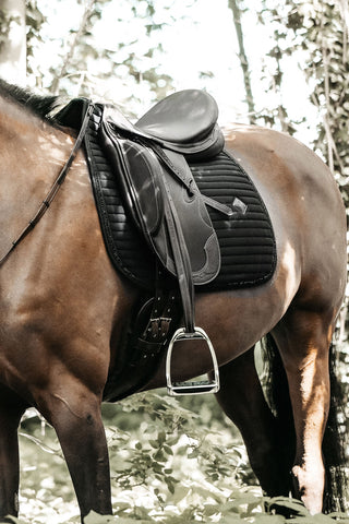 Pearls Dressage Saddle Pad Brown