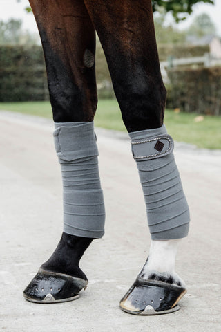 Polarowe Owijki Fleece Perły Szare