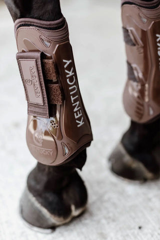 Protège-boulets Velcro Marron