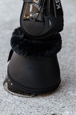 Fårskinn Läder Boots Svart/Cream