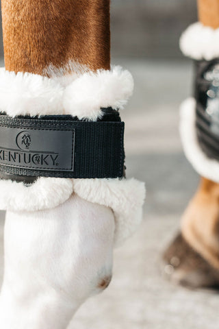 Wegańskie Ochraniacze na Tylne Nogi Skóra Owcy Old Rose