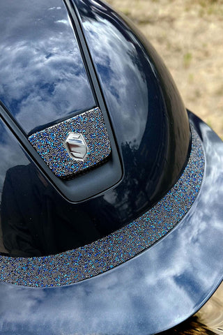 Samshield Glossy Miss Shield Crystal Matt Trim Frontal Band Fabric & Crystal Blazon