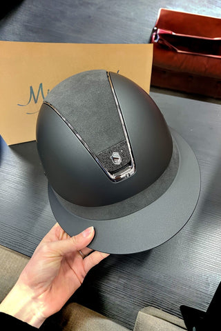 Samshield Shadowmatt Miss Shield Alcantara Grey Crystal Blazon Black Chrome